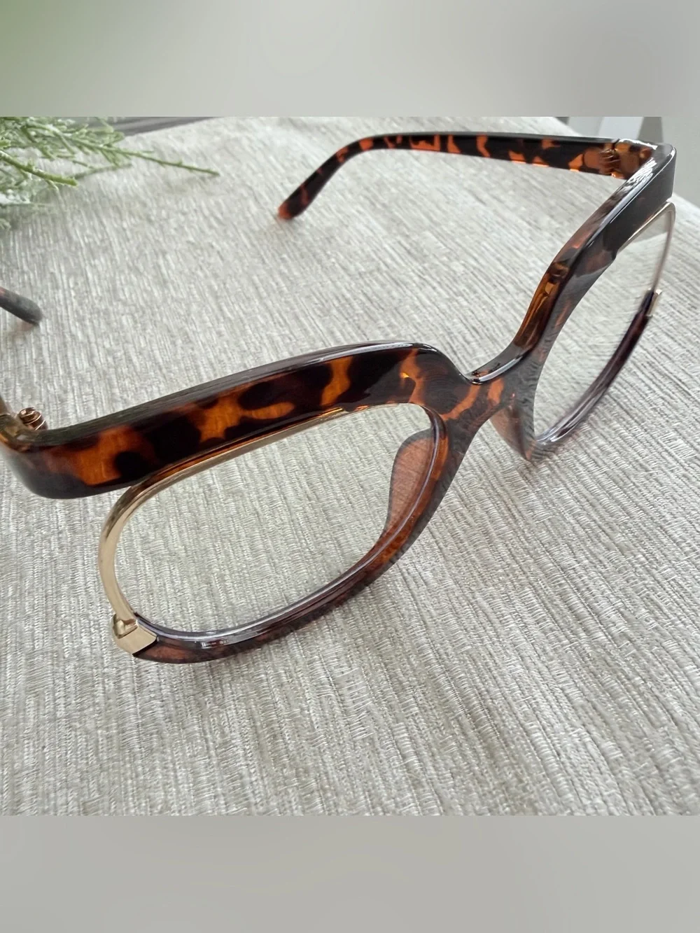 🤎 New! Oversized Brown Tortoise Shell Frames Eyewear Fashion Glasses